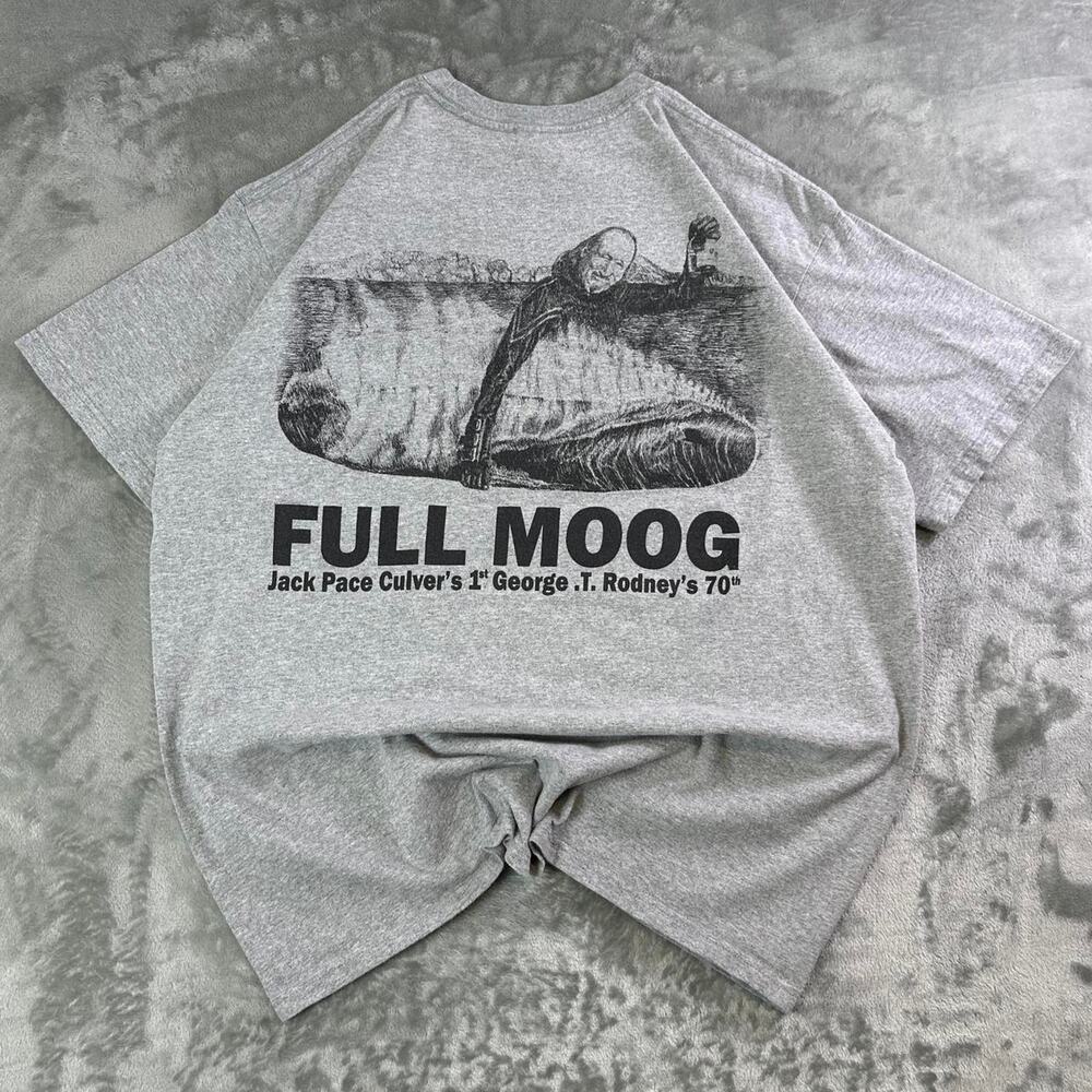 Full Moog Graphic T Shirt Gray Heavyweight Tee XL Funny Custom Print